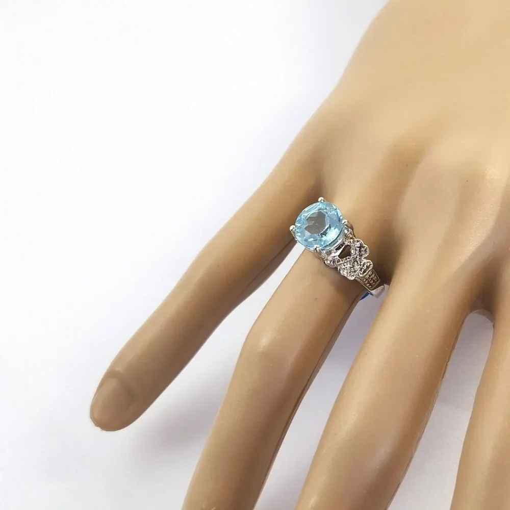 Sky Blue Topaz 3 Carats Ring Size 7